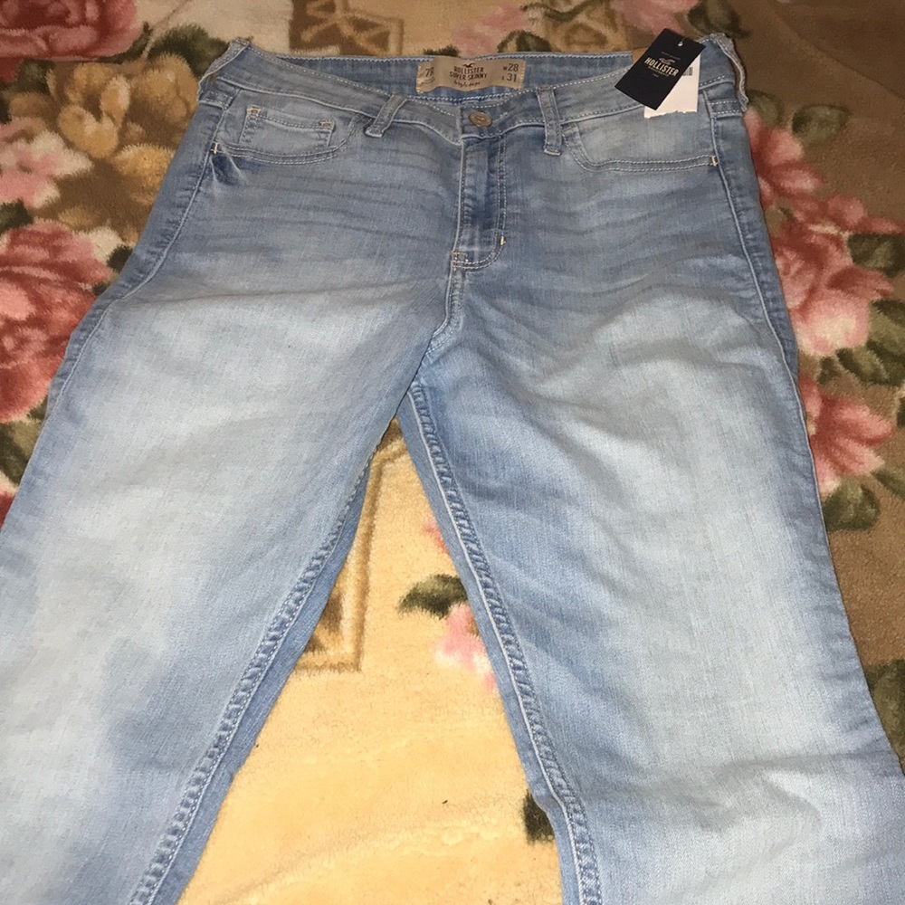 Blue super skinny jeans
